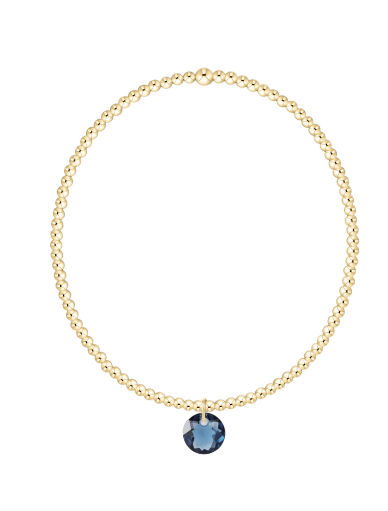 ENEWTON DESIGN Classic Gold 2mm Bracelet Reflection Small Charm - September