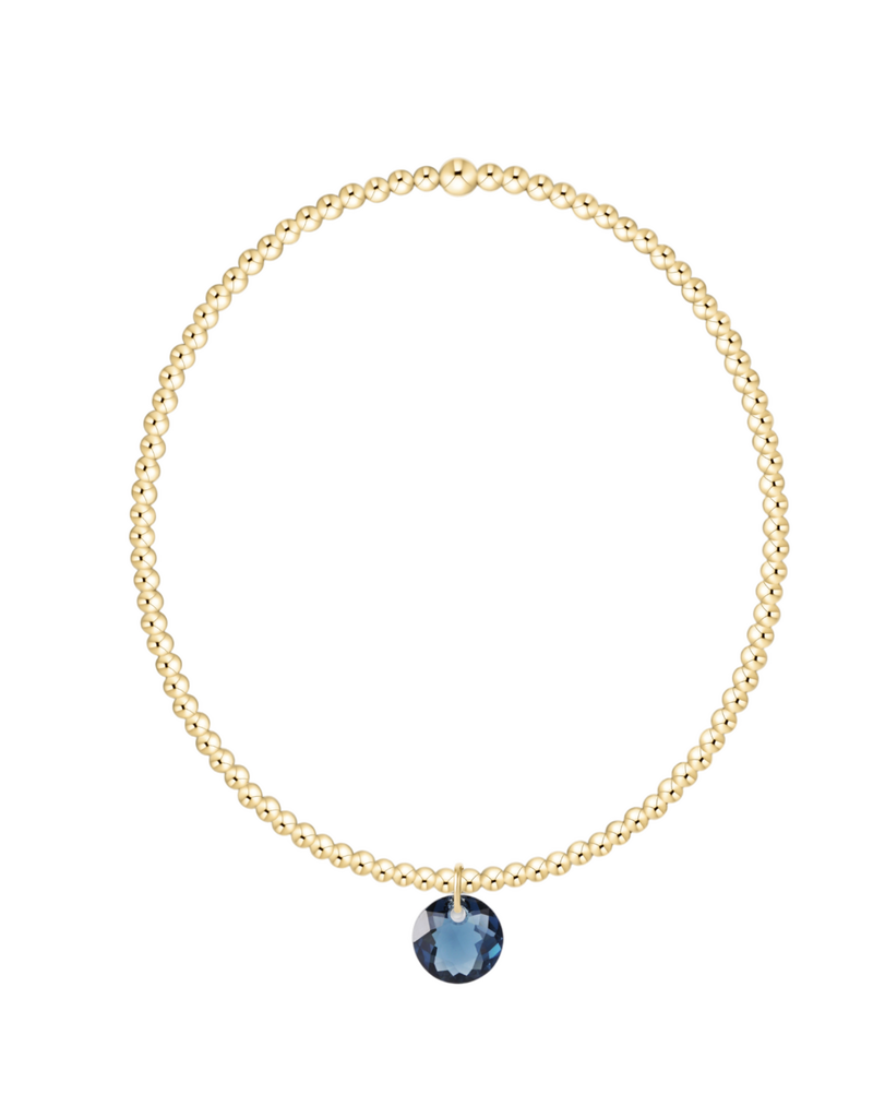 ENEWTON DESIGN Classic Gold 2mm Bracelet Reflection Small Charm - September