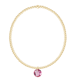 ENEWTON DESIGN Classic Gold 2mm Bracelet Reflection Small Charm - October