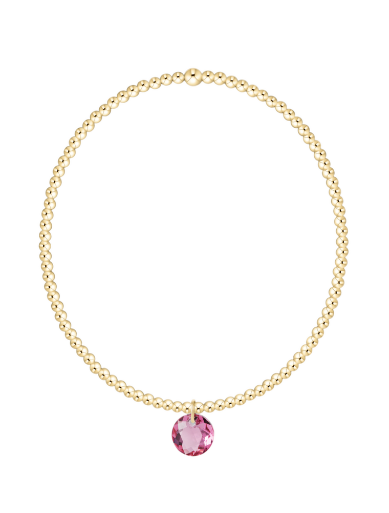ENEWTON DESIGN Classic Gold 2mm Bracelet Reflection Small Charm - October