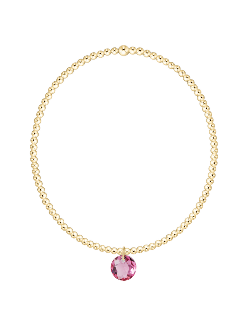 ENEWTON DESIGN Classic Gold 2mm Bracelet Reflection Small Charm - October