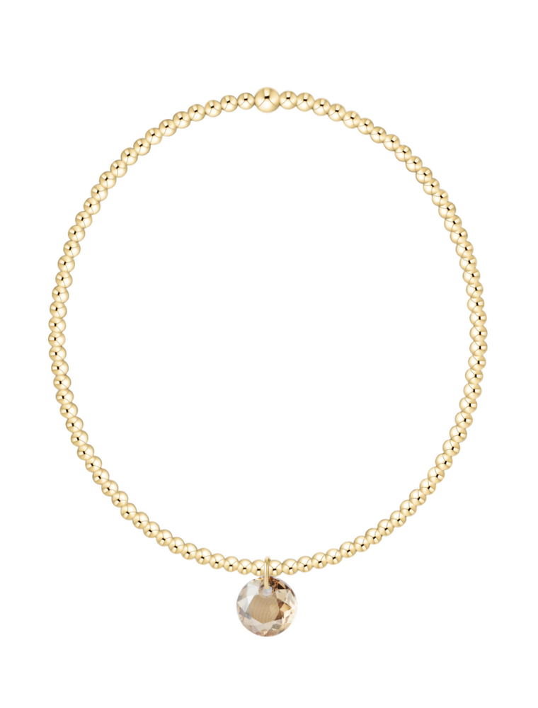 ENEWTON DESIGN Classic Gold 2mm Bracelet Reflection Small Charm - November