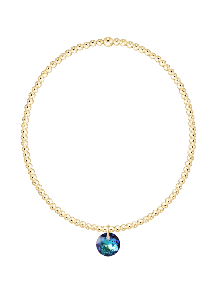 ENEWTON DESIGN Classic Gold 2mm Bracelet Reflection Small Charm - December