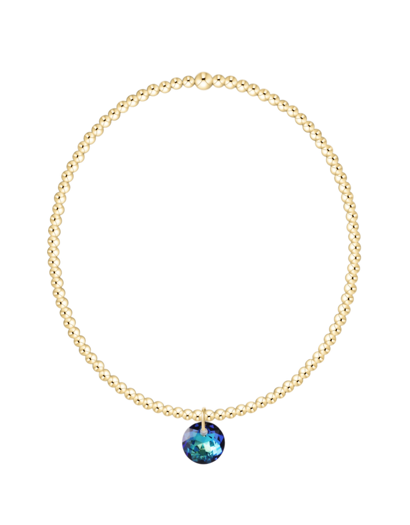 ENEWTON DESIGN Classic Gold 2mm Bracelet Reflection Small Charm - December