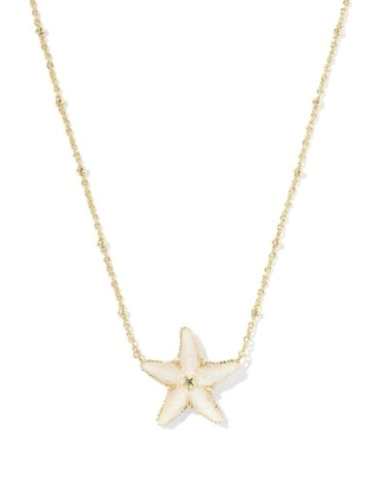 KENDRA SCOTT DESIGN Parker Starfish Gold Short Pendant Necklace in Natural Mother-of-Pearl