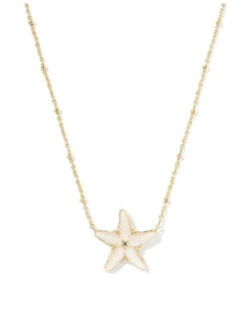 KENDRA SCOTT DESIGN Parker Starfish Gold Short Pendant Necklace in Natural Mother-of-Pearl