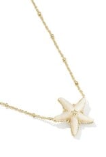 KENDRA SCOTT DESIGN Parker Starfish Gold Short Pendant Necklace in Natural Mother-of-Pearl