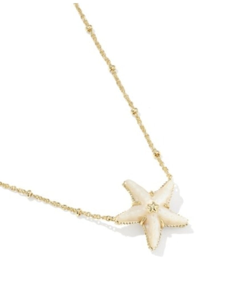 KENDRA SCOTT DESIGN Parker Starfish Gold Short Pendant Necklace in Natural Mother-of-Pearl
