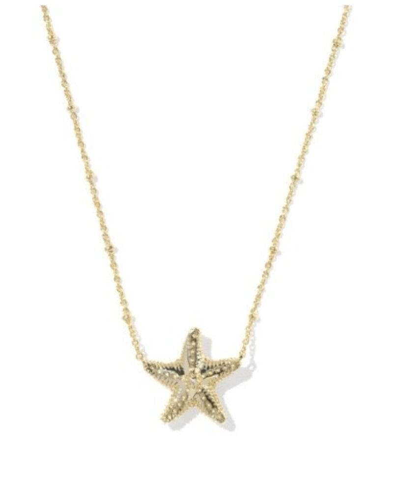 KENDRA SCOTT DESIGN Parker Starfish Gold Short Pendant Necklace in Natural Mother-of-Pearl