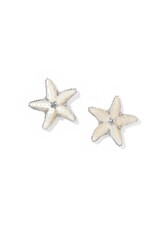 KENDRA SCOTT DESIGN Parker Starfish Silver Stud Earrings in Natural Mother-of-Pearl