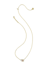 KENDRA SCOTT DESIGN Tatum Gold Short Pendant Necklace in White CZ Mix
