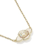 KENDRA SCOTT DESIGN Abbie Medallion Gold Short Pendant Necklace in Neutral Mix
