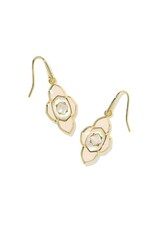 KENDRA SCOTT DESIGN Abbie Medallion Small Gold Drop Earrings in Neutral Mix