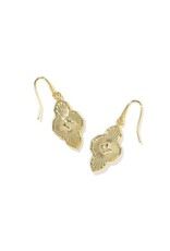 KENDRA SCOTT DESIGN Abbie Medallion Small Gold Drop Earrings in Neutral Mix