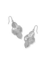 KENDRA SCOTT DESIGN Abbie Medallion Silver Drop Earrings in White Mix
