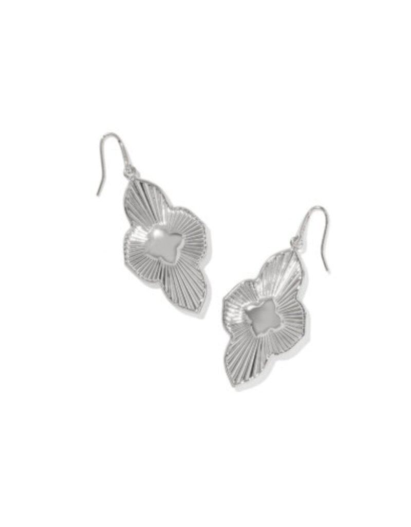 KENDRA SCOTT DESIGN Abbie Medallion Silver Drop Earrings in White Mix