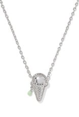 KENDRA SCOTT DESIGN Ice Cream Silver Short Pendant Necklace in Mint Mother-of-Pearl