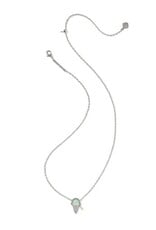 KENDRA SCOTT DESIGN Ice Cream Silver Short Pendant Necklace in Mint Mother-of-Pearl