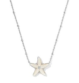 KENDRA SCOTT DESIGN Parker Starfish Silver Short Pendant Necklace in Natural Mother-of-Pearl