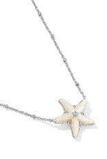 KENDRA SCOTT DESIGN Parker Starfish Silver Short Pendant Necklace in Natural Mother-of-Pearl