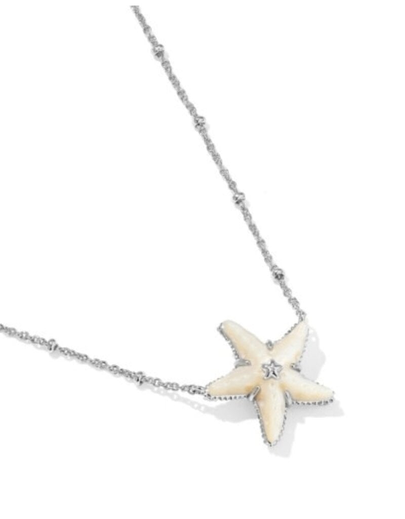 KENDRA SCOTT DESIGN Parker Starfish Silver Short Pendant Necklace in Natural Mother-of-Pearl
