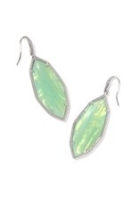 KENDRA SCOTT DESIGN Ophelia Silver Drop Earrings in Mint Iridescent Abalone