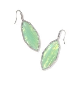 KENDRA SCOTT DESIGN Ophelia Silver Drop Earrings in Mint Iridescent Abalone