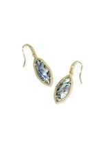 KENDRA SCOTT DESIGN Ophelia Gold Small Drop Earrings in Abalone Shell