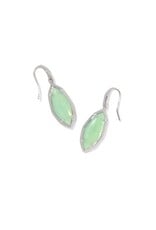 KENDRA SCOTT DESIGN Ophelia Silver Small Drop Earrings in Mint Iridescent Abalone