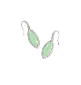 KENDRA SCOTT DESIGN Ophelia Silver Small Drop Earrings in Mint Iridescent Abalone