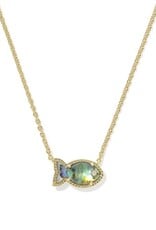 KENDRA SCOTT DESIGN Parker Fish Gold Short Pendant Necklace