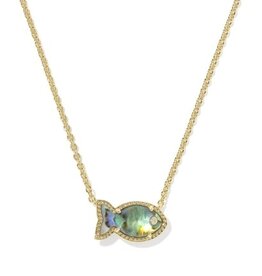 KENDRA SCOTT DESIGN Parker Fish Gold Short Pendant Necklace