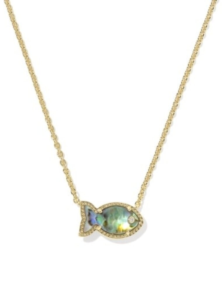 KENDRA SCOTT DESIGN Parker Fish Gold Short Pendant Necklace