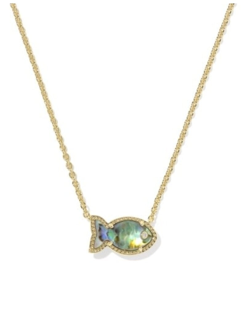 KENDRA SCOTT DESIGN Parker Fish Gold Short Pendant Necklace