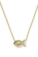 KENDRA SCOTT DESIGN Parker Fish Gold Short Pendant Necklace