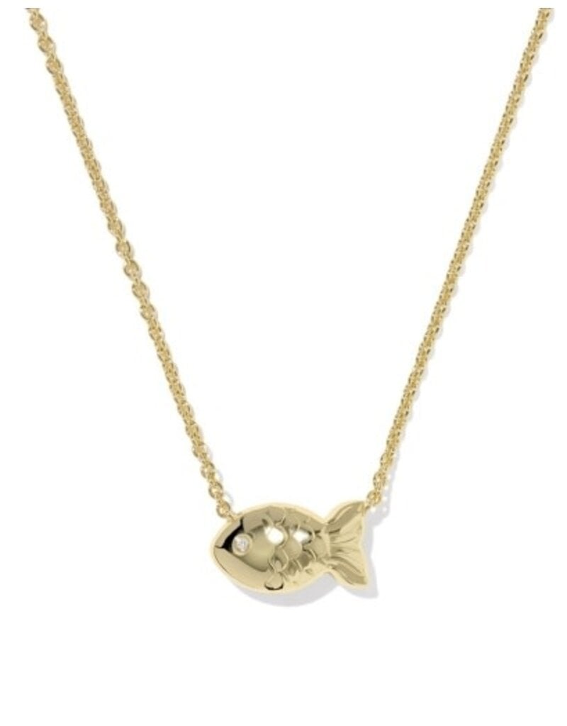 KENDRA SCOTT DESIGN Parker Fish Gold Short Pendant Necklace