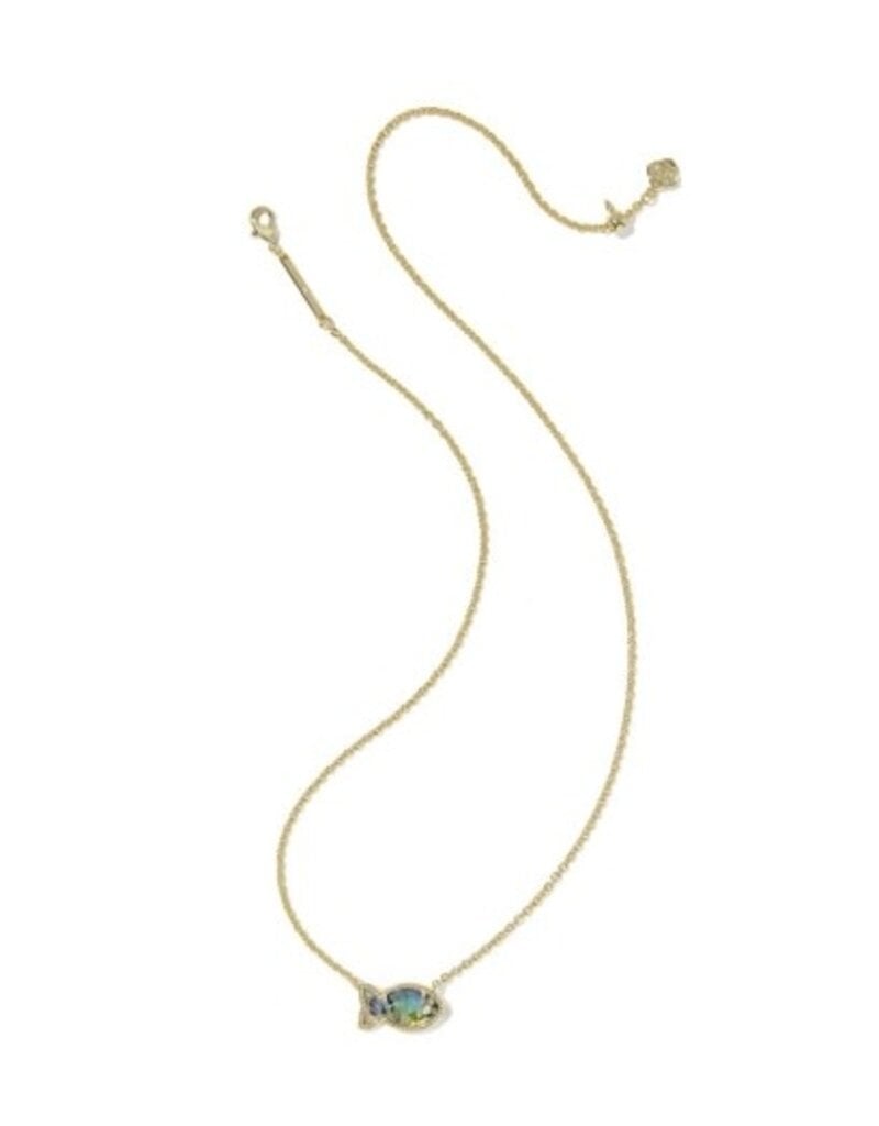 KENDRA SCOTT DESIGN Parker Fish Gold Short Pendant Necklace
