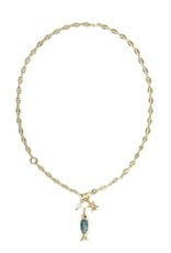KENDRA SCOTT DESIGN Parker Fish Gold Long Charm Necklace