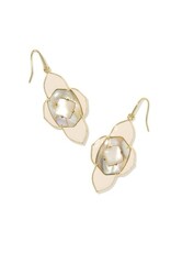 KENDRA SCOTT DESIGN Abbie Medallion Gold Drop Earrings in Neutral Mix
