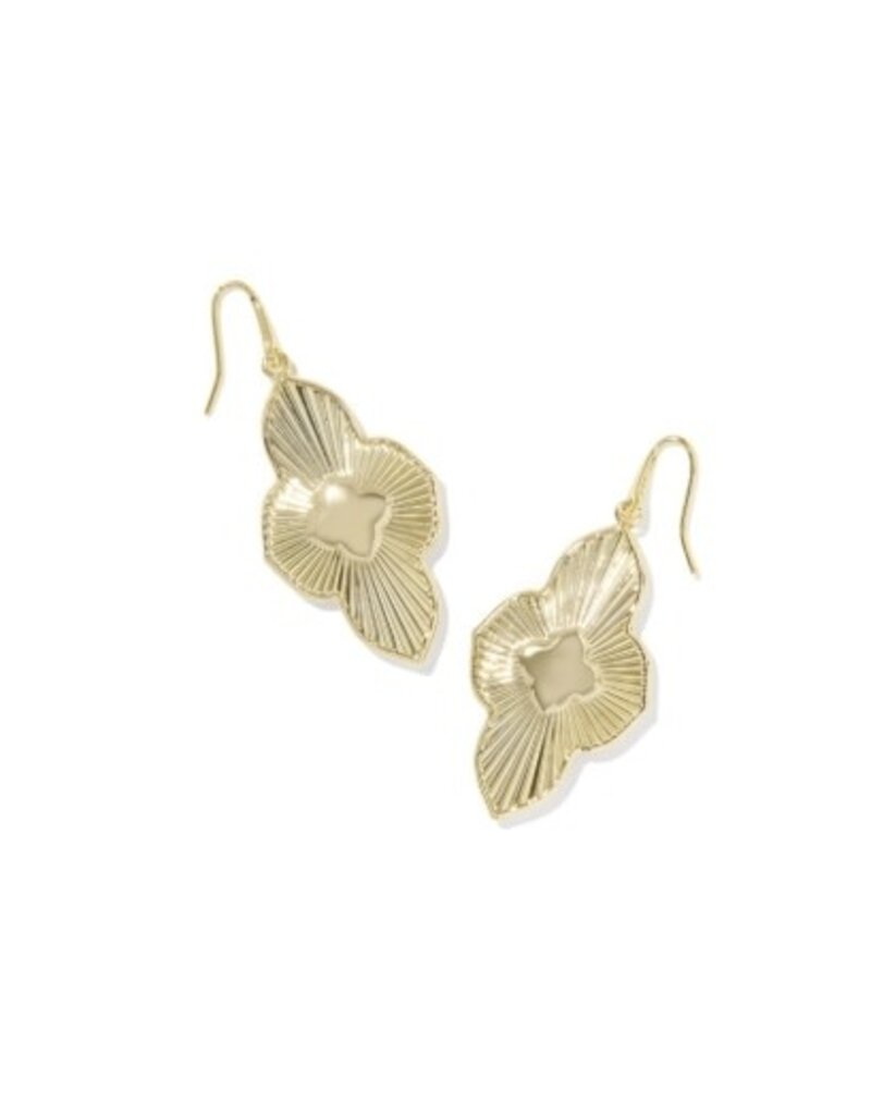 KENDRA SCOTT DESIGN Abbie Medallion Gold Drop Earrings in Neutral Mix