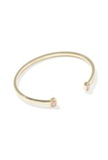 KENDRA SCOTT DESIGN Mini Elton Gold Cuff Bracelet in Light Pink Lab Grown Opal