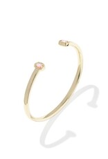 KENDRA SCOTT DESIGN Mini Elton Gold Cuff Bracelet in Light Pink Lab Grown Opal
