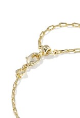 KENDRA SCOTT DESIGN Abbie Medallion Gold Delicate Chain Bracelet in Pink Mix