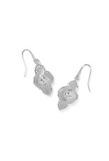 KENDRA SCOTT DESIGN Abbie Medallion Small Silver Drop Earrings in Abalone White Mix