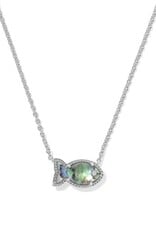 KENDRA SCOTT DESIGN Parker Fish Silver Short Pendant Necklace