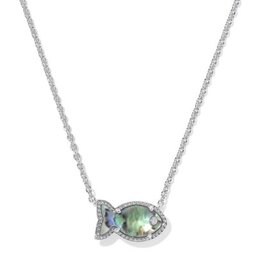 KENDRA SCOTT DESIGN Parker Fish Silver Short Pendant Necklace