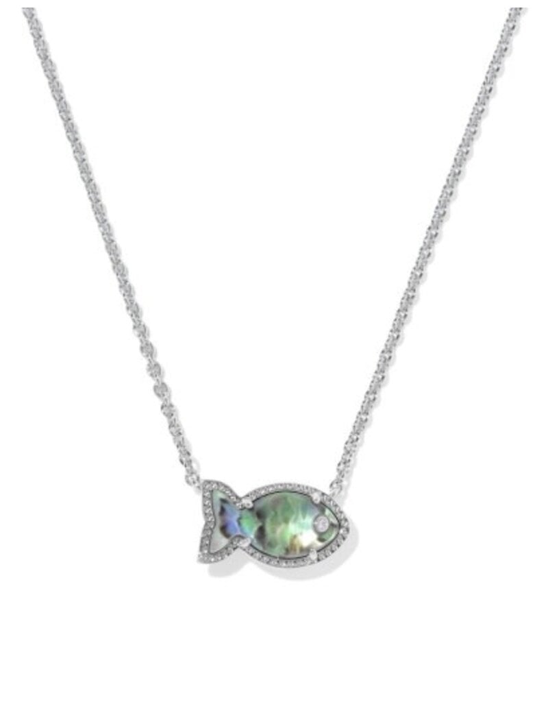 KENDRA SCOTT DESIGN Parker Fish Silver Short Pendant Necklace