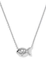 KENDRA SCOTT DESIGN Parker Fish Silver Short Pendant Necklace