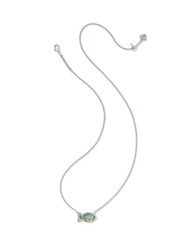KENDRA SCOTT DESIGN Parker Fish Silver Short Pendant Necklace