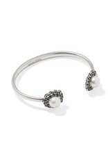 KENDRA SCOTT DESIGN Gabriella Vintage Silver Pearl Cuff Bracelet
